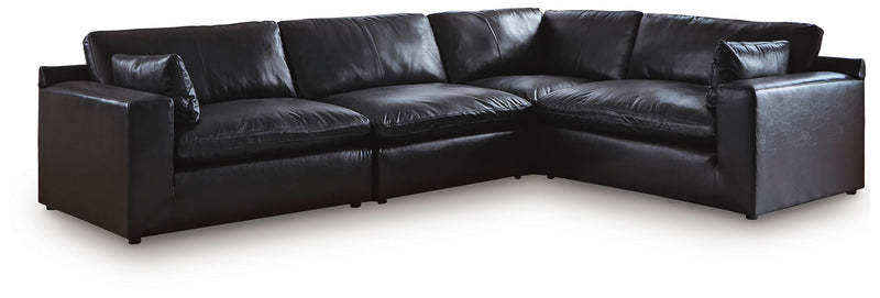 Emilia Sectionals 4-Piece Sectional Black