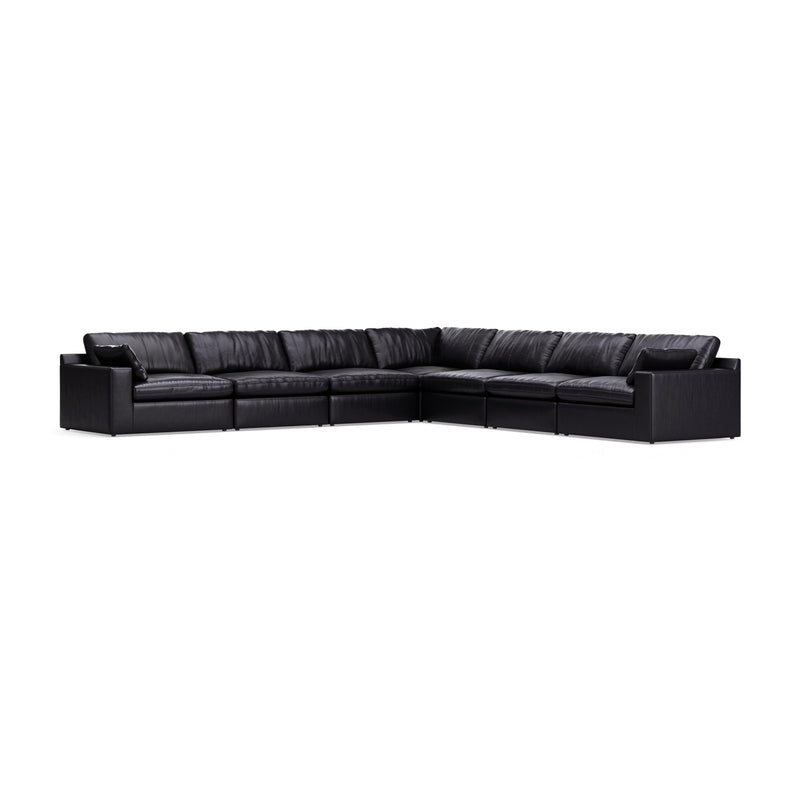 Emilia Sectionals 7-Piece Sectional Black