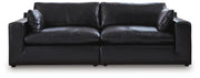 Emilia Sectionals 2-Piece Sectional Loveseat Black