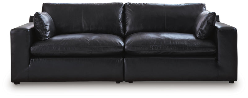 Emilia Sectionals 2-Piece Sectional Loveseat Black