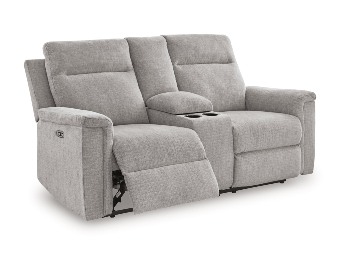 Barnsana DBL Reclining Power Loveseat w/Console by Ashley Furniture