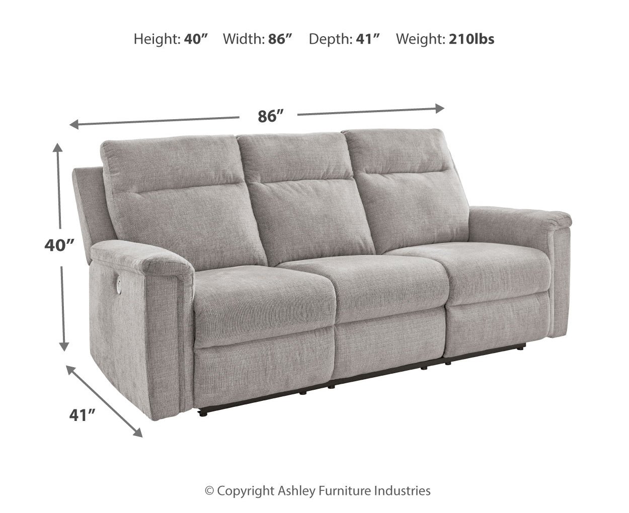 Barnsana Reclining Power Sofa by Ashley Furniture