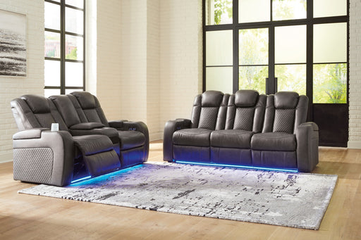 Fyne-Dyme Living Room Set Shadow Sofa and Loveseat