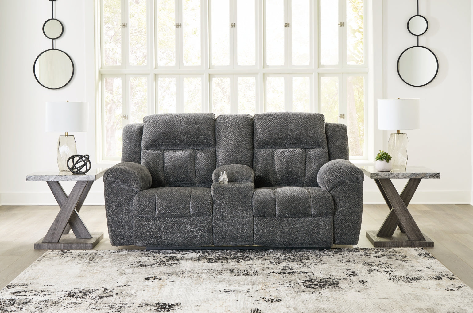 Frohn DBL Reclining Loveseat w/Console by Ashley Furniture