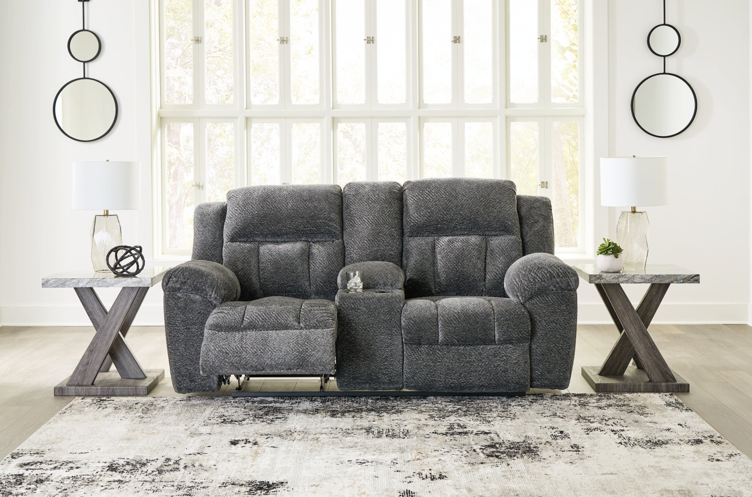 Frohn DBL Reclining Loveseat w/Console by Ashley Furniture