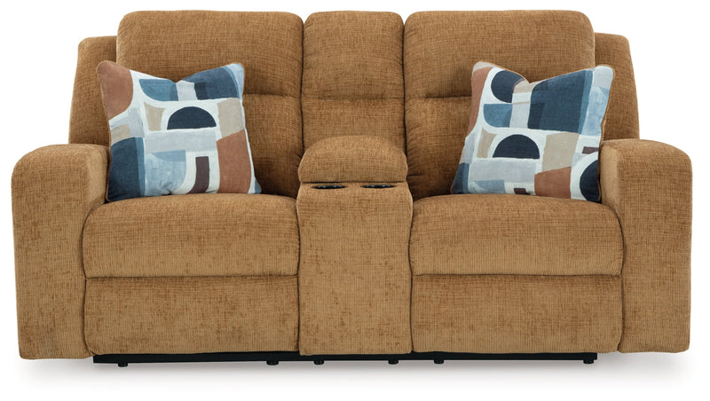 Kanlow DBL Reclining Loveseat w/Console