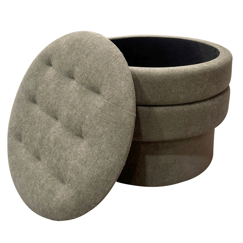 Round Storage Ottoman