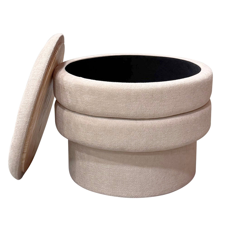 Round Storage Ottoman