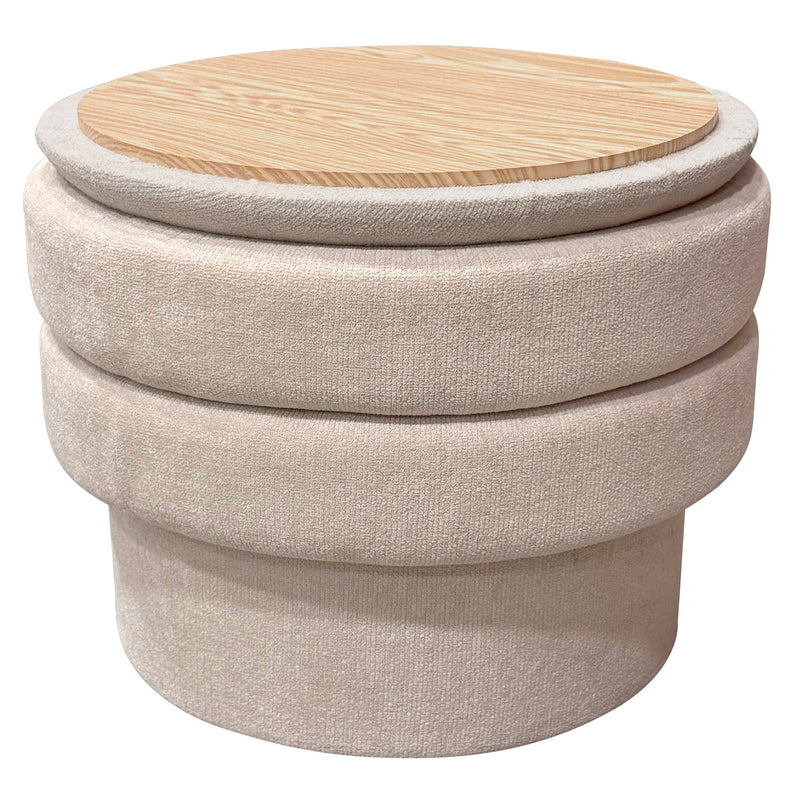 Round Storage Ottoman