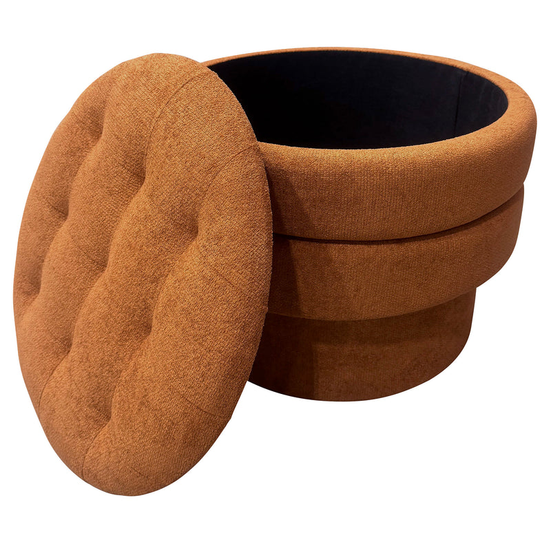 Round Storage Ottoman