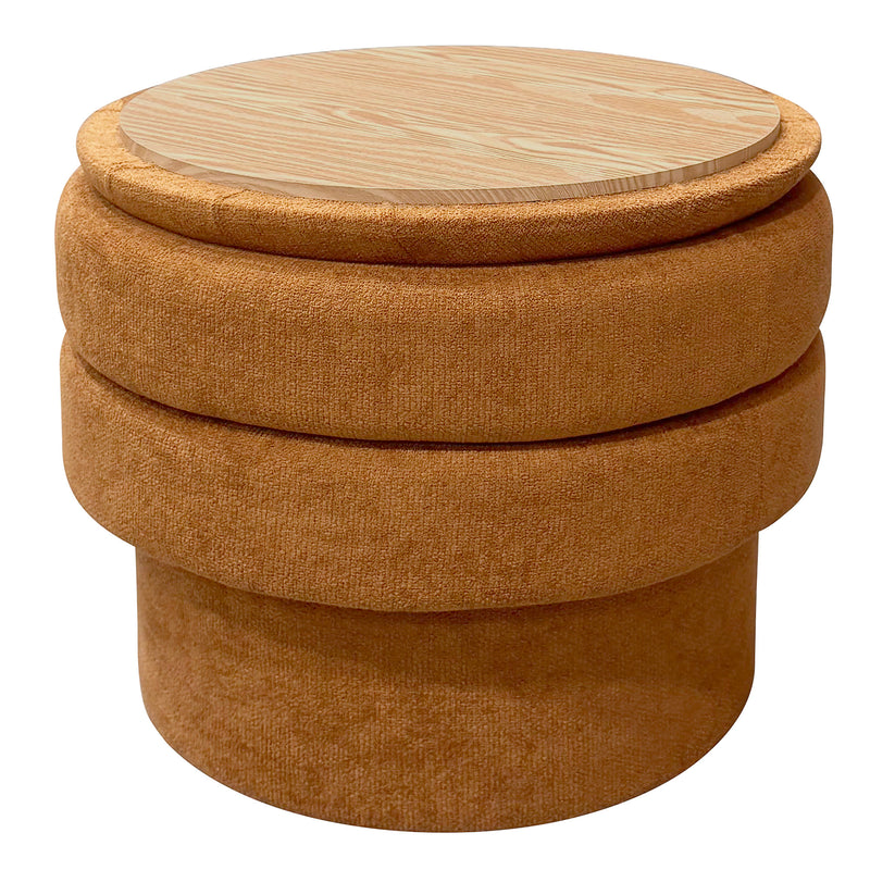 Round Storage Ottoman