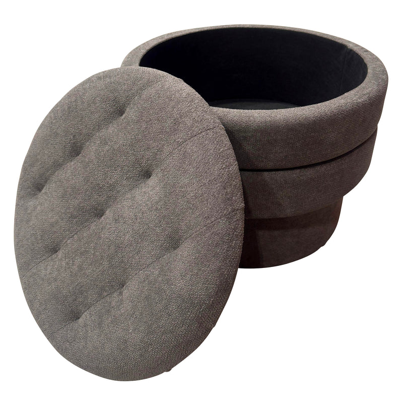 Round Storage Ottoman