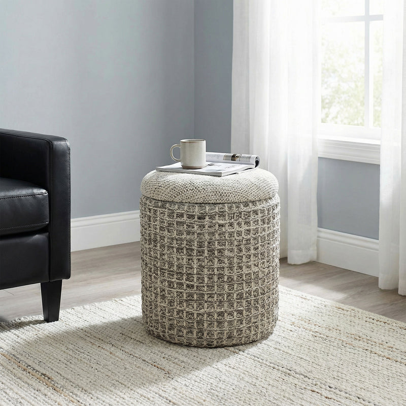 Round Storage Ottoman