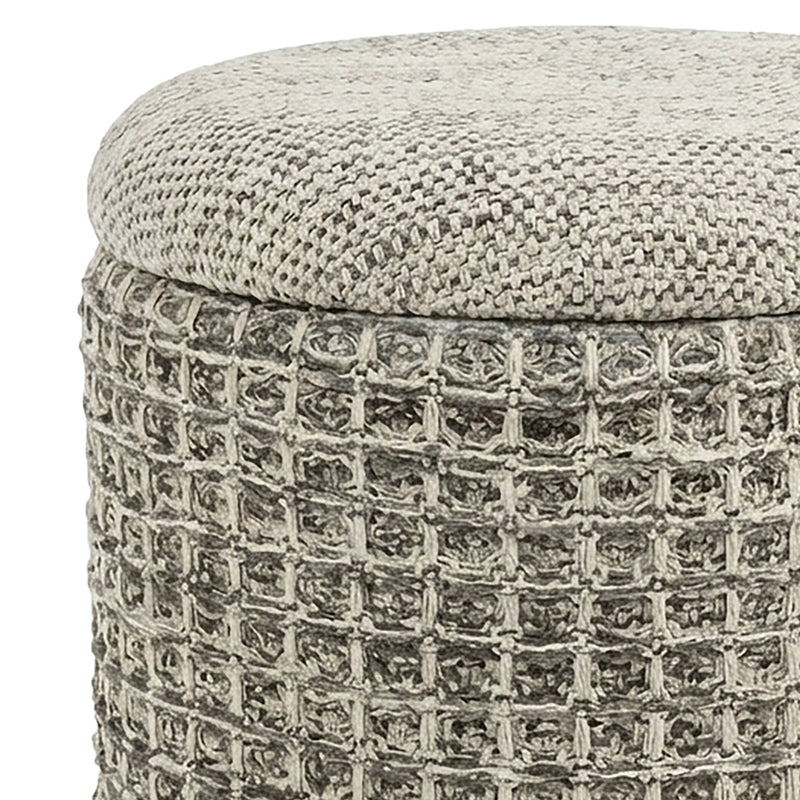 Round Storage Ottoman