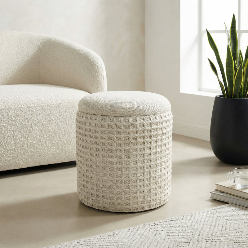 Round Storage Ottoman