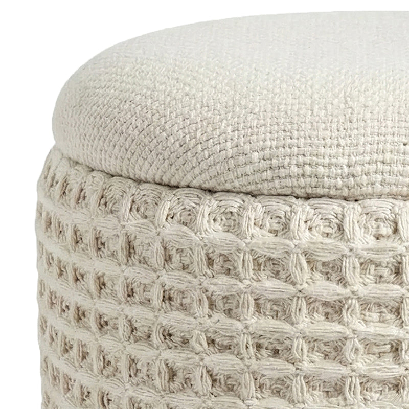 Round Storage Ottoman