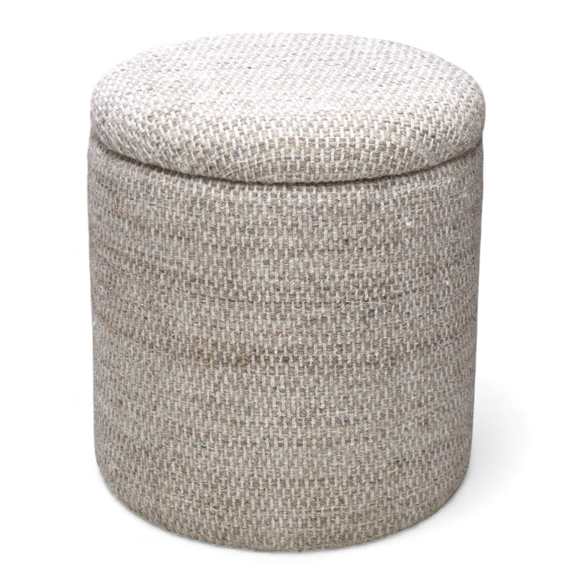 Round Storage Ottoman
