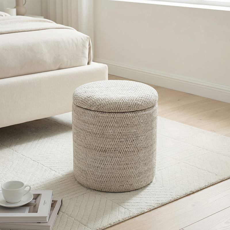 Round Storage Ottoman