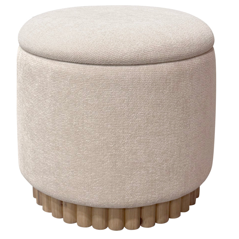 Round Storage Ottoman