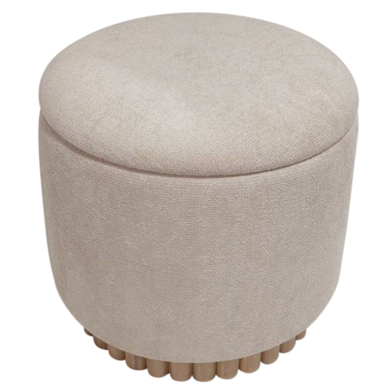 Round Storage Ottoman