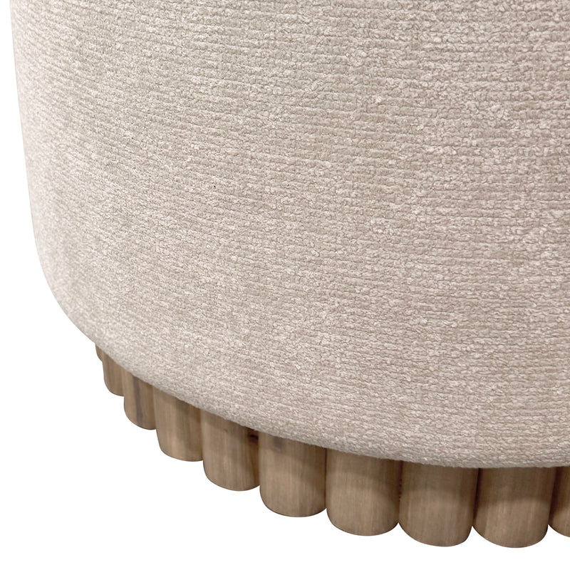 Round Storage Ottoman