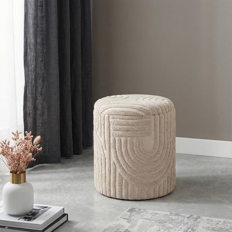 Round Storage Ottoman