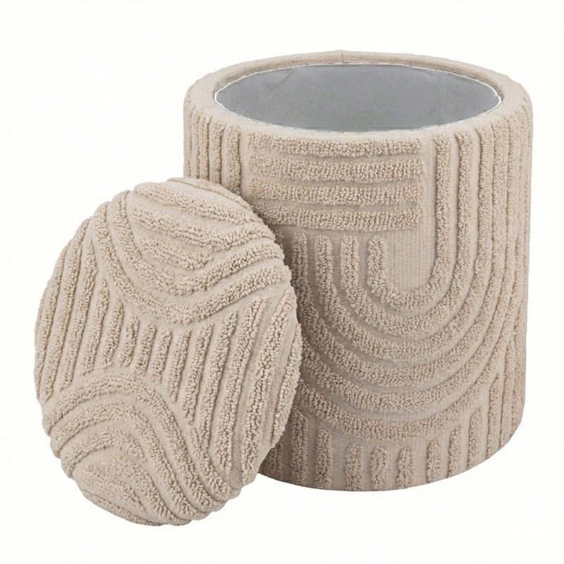 Round Storage Ottoman