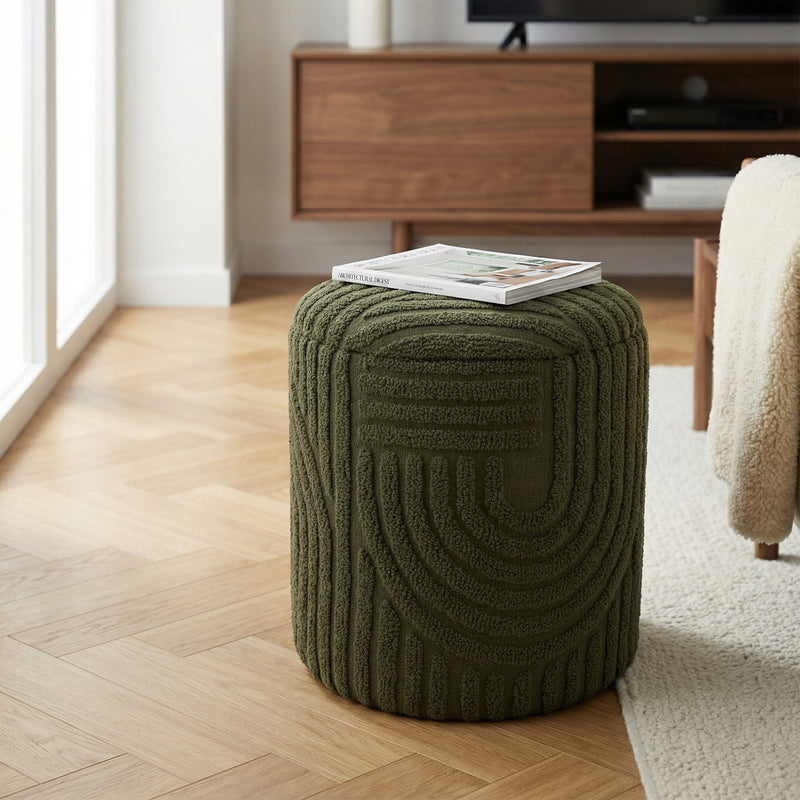 Round Storage Ottoman