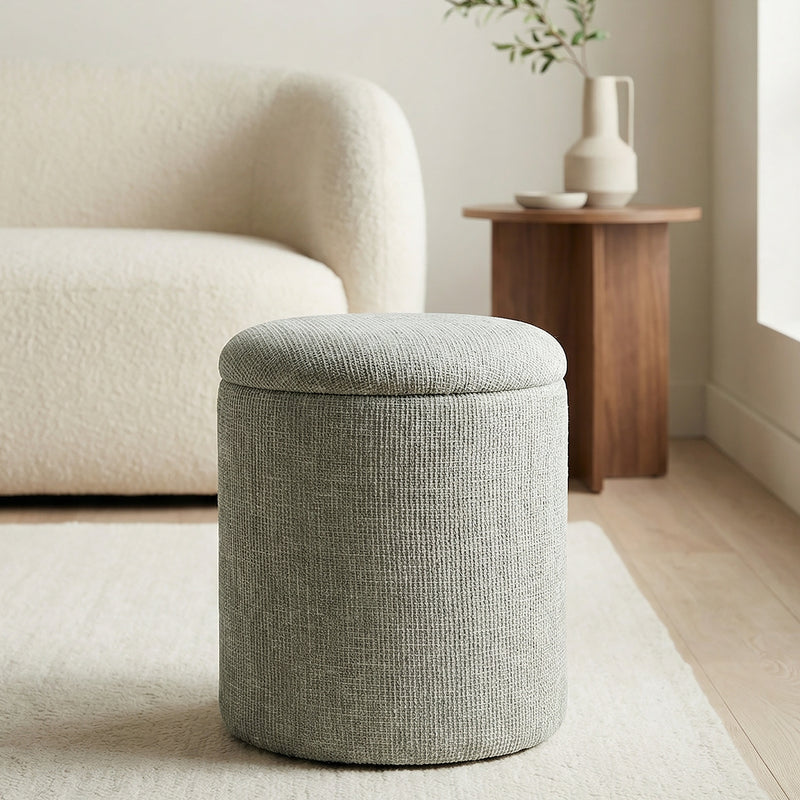 Round Storage Ottoman