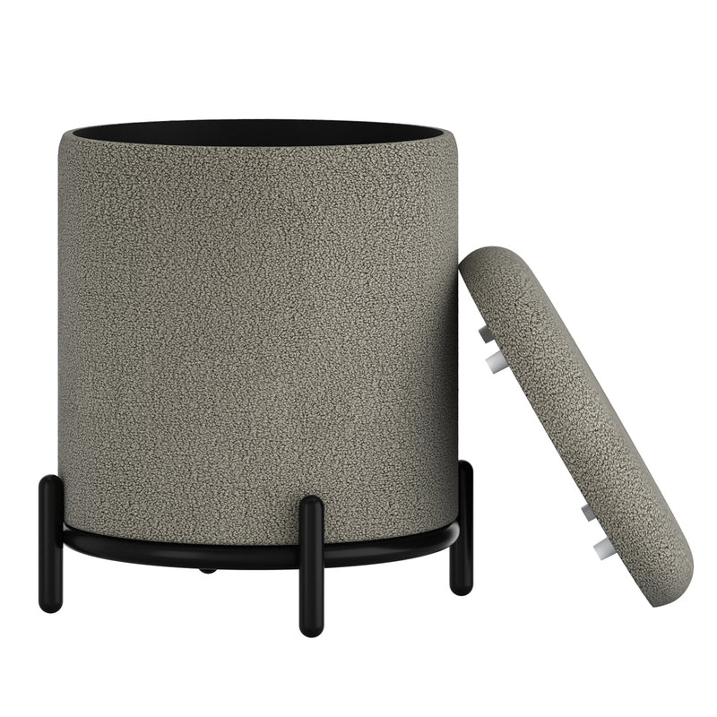 Round Storage Ottoman