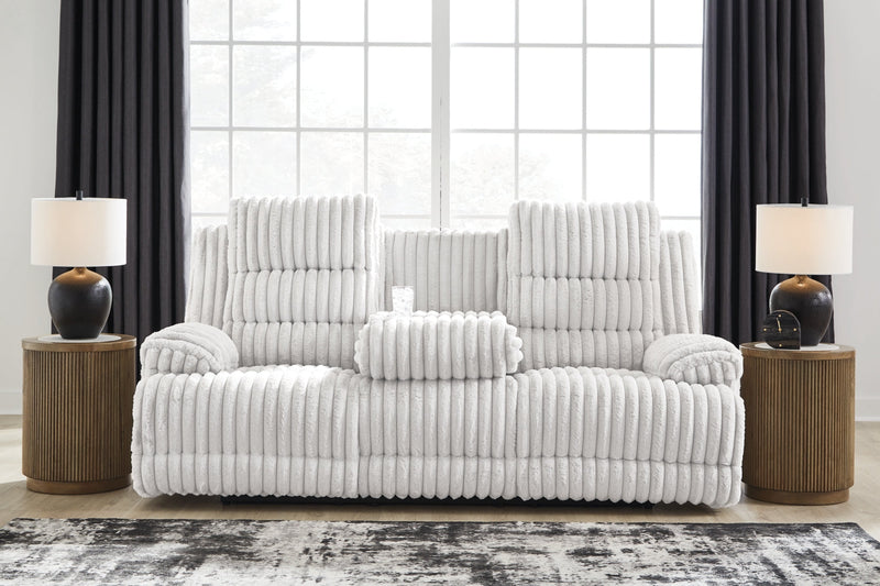 Technique Reclining Power Sofa w/Drop Down Table