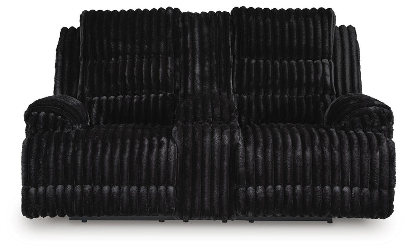 Rhines Falls DBL REC PWR Loveseat w/Console Reclining Loveseats