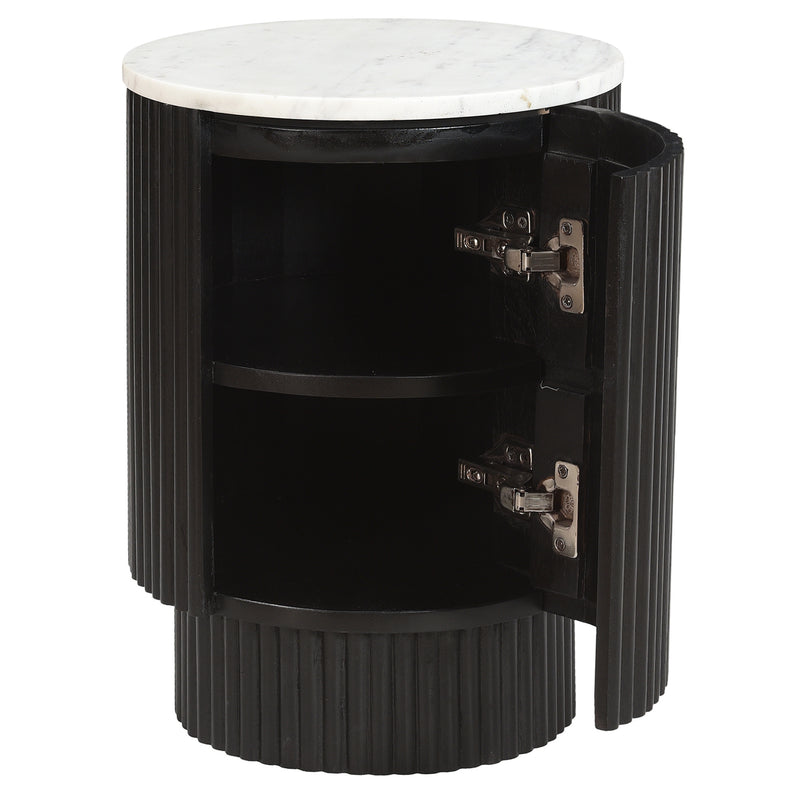 Round Accent Table W/storage