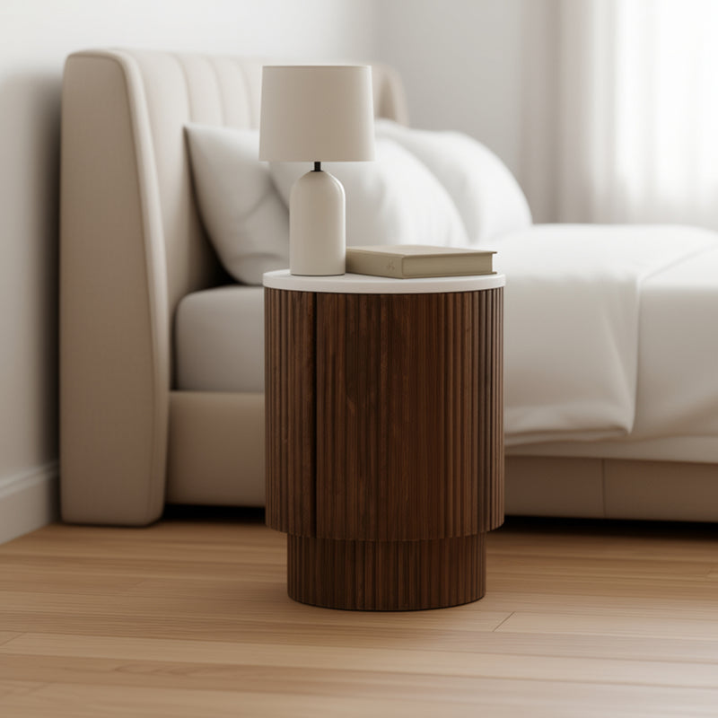 Round Accent Table W/storage