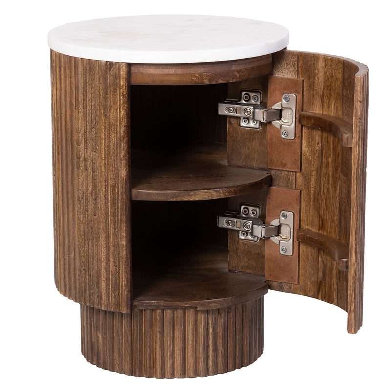 Round Accent Table W/storage