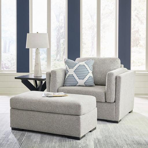 Evansley Chair and Ottoman Pewter