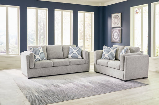 Evansley Living Room Set Pewter Sofa and Loveseat