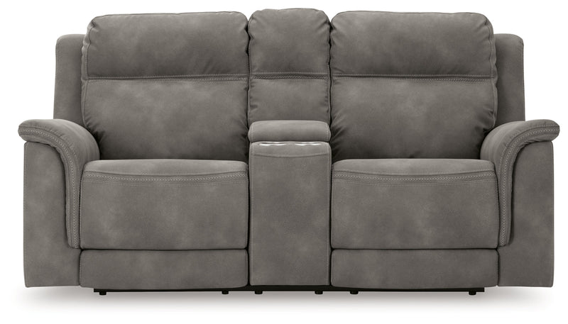 Next-Gen Durapella Power Reclining Loveseat/Console/Adjustable Headrest by Ashley