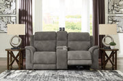 Next-Gen Durapella Power Reclining Loveseat/Console/Adjustable Headrest by Ashley