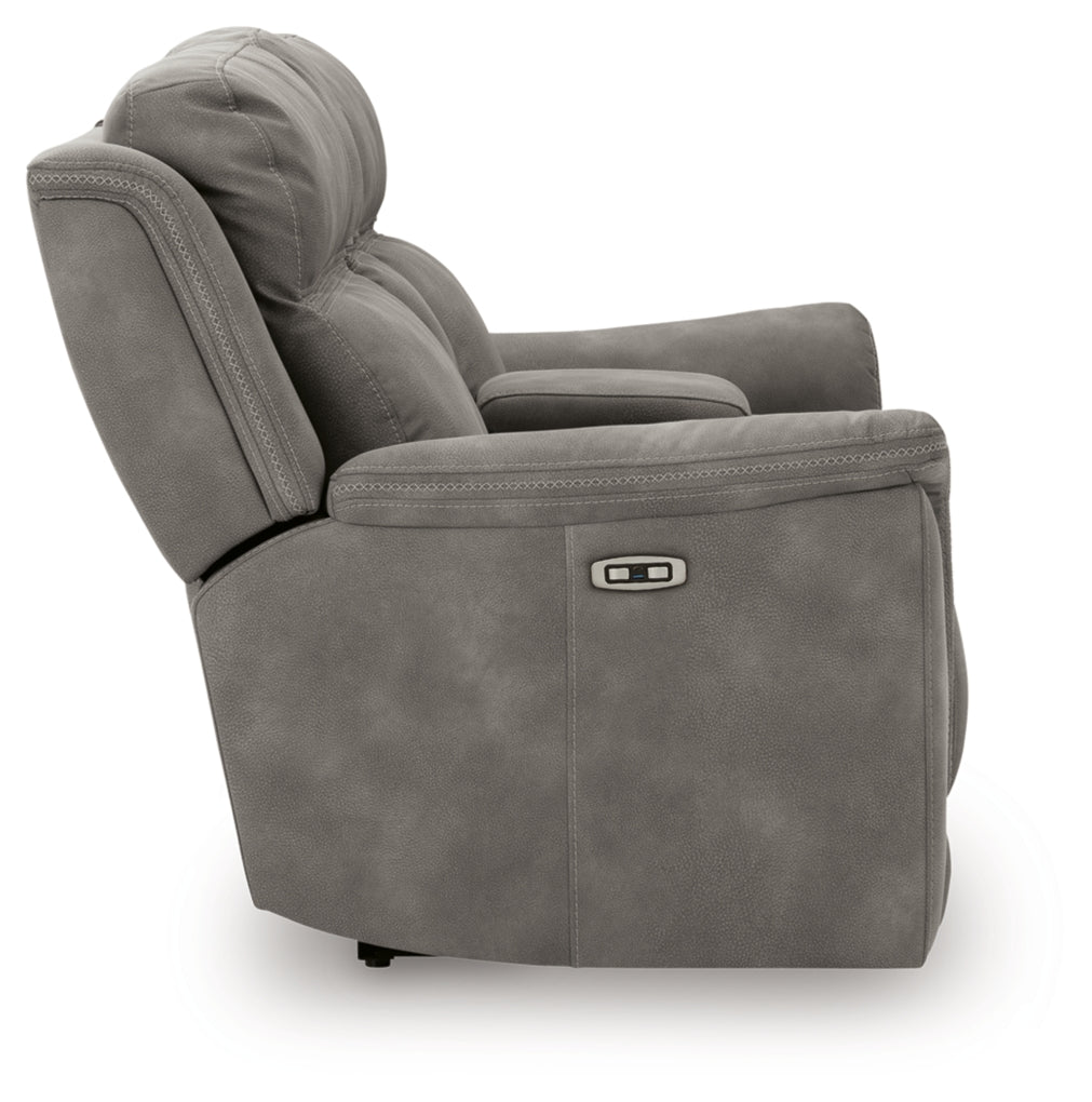 Next-Gen Durapella Power Reclining Loveseat/Console/Adjustable Headrest by Ashley