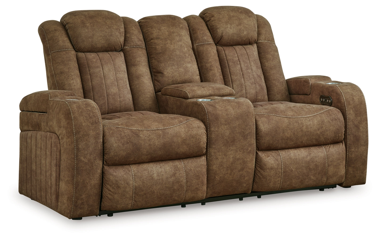 Wolfridge Power Reclining Loveseat/Console/Adjustable Headrest
