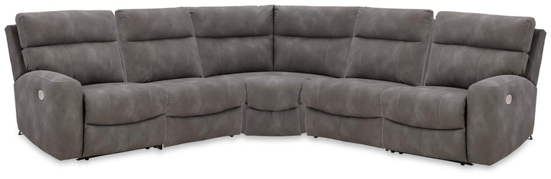 Next-Gen Power Reclining Durapella 5-Piece Power Reclining Sectional Slate (v5)