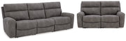 Next-Gen DuraPella Living Room Set Slate Sofa and Loveseat