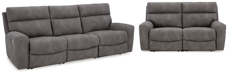 Next-Gen DuraPella Living Room Set Slate Sofa and Loveseat