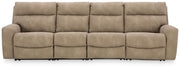 Next-Gen Power Reclining Durapella 4-Piece Power Reclining Sectional Sand