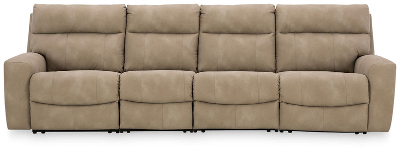 Next-Gen Power Reclining Durapella 4-Piece Power Reclining Sectional Sand