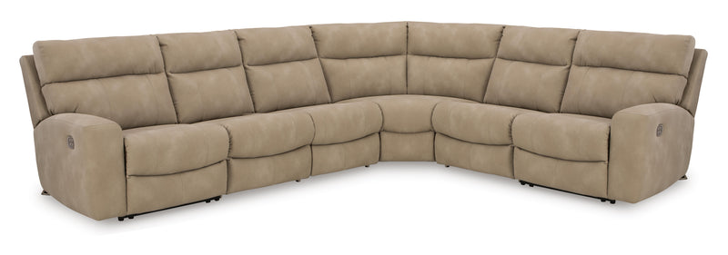 Next-Gen Power Reclining Durapella 6-Piece Power Reclining Sectional Sand