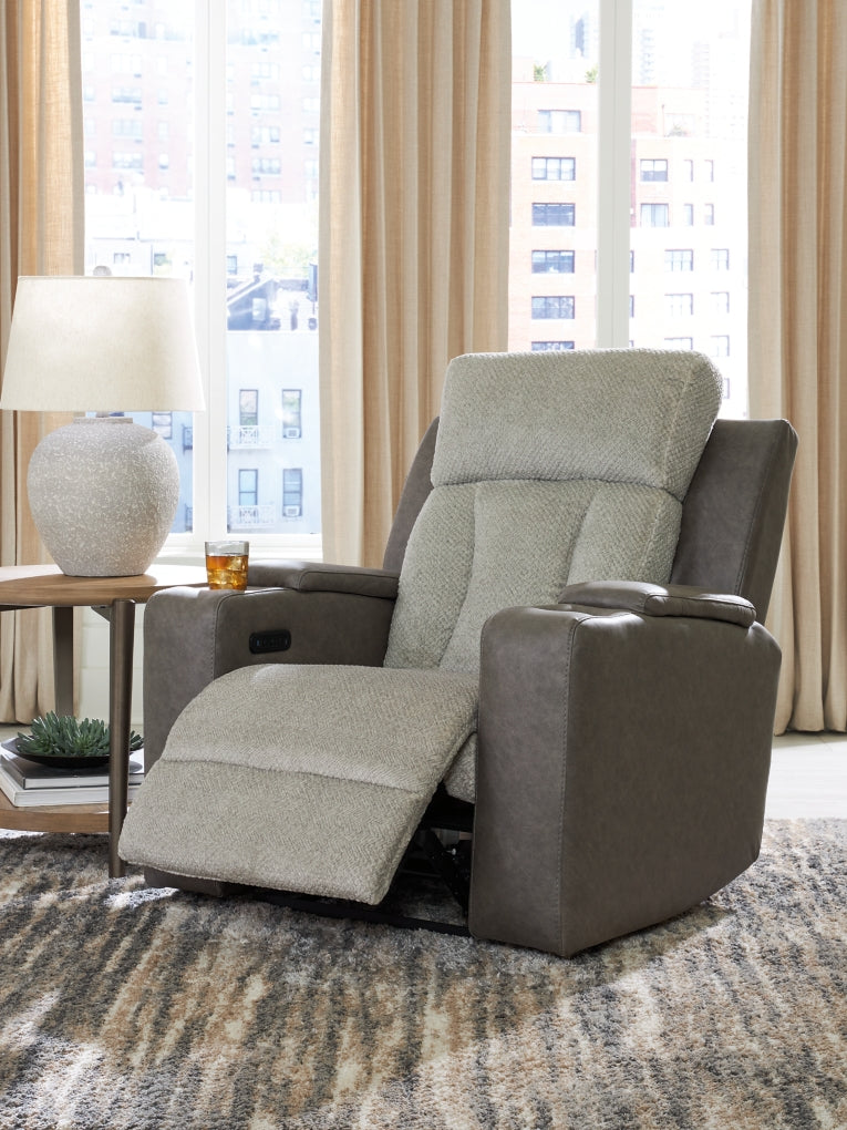 Stately Check Power Recliner/Adjustable Headrest