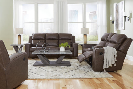 Lavenhorne Living Room Sets Sofa, Loveseat and Recliner Umber