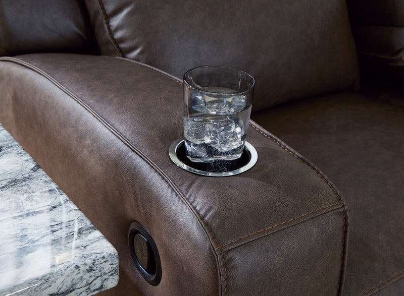 Lavenhorne Reclining Sofa w/Drop Down Table by Ashley Furniture